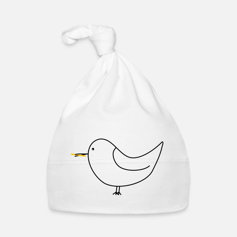 Möwe mit Pommes Baby Bio-Mütze