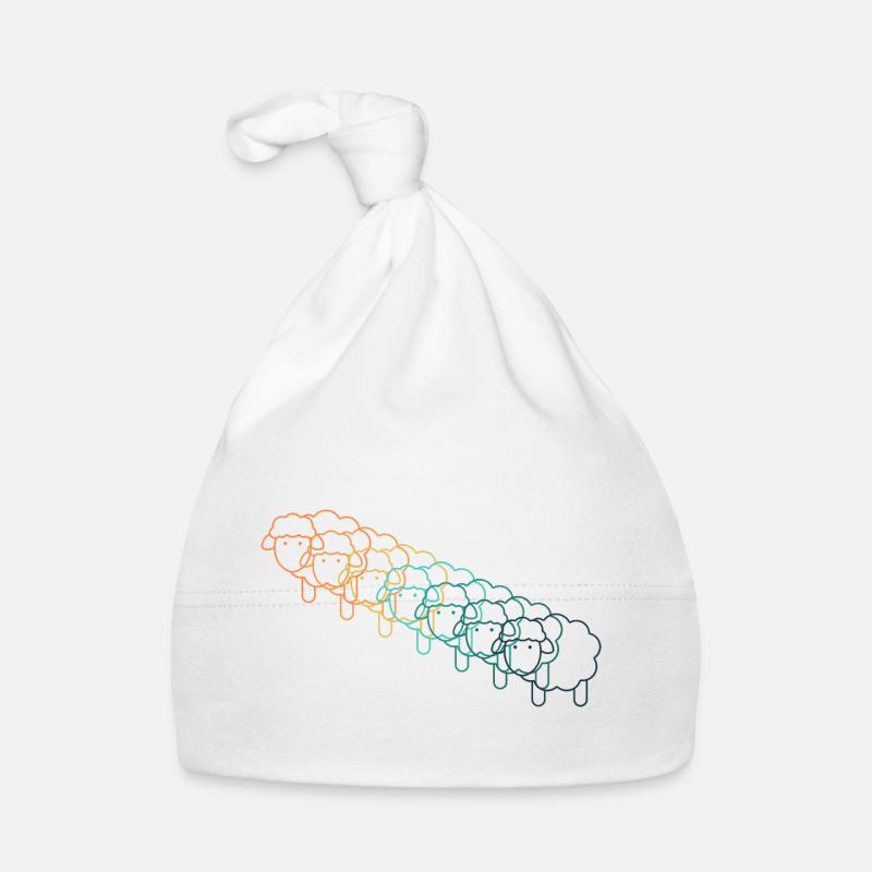 Cute retro sheep Organic Baby Cap
