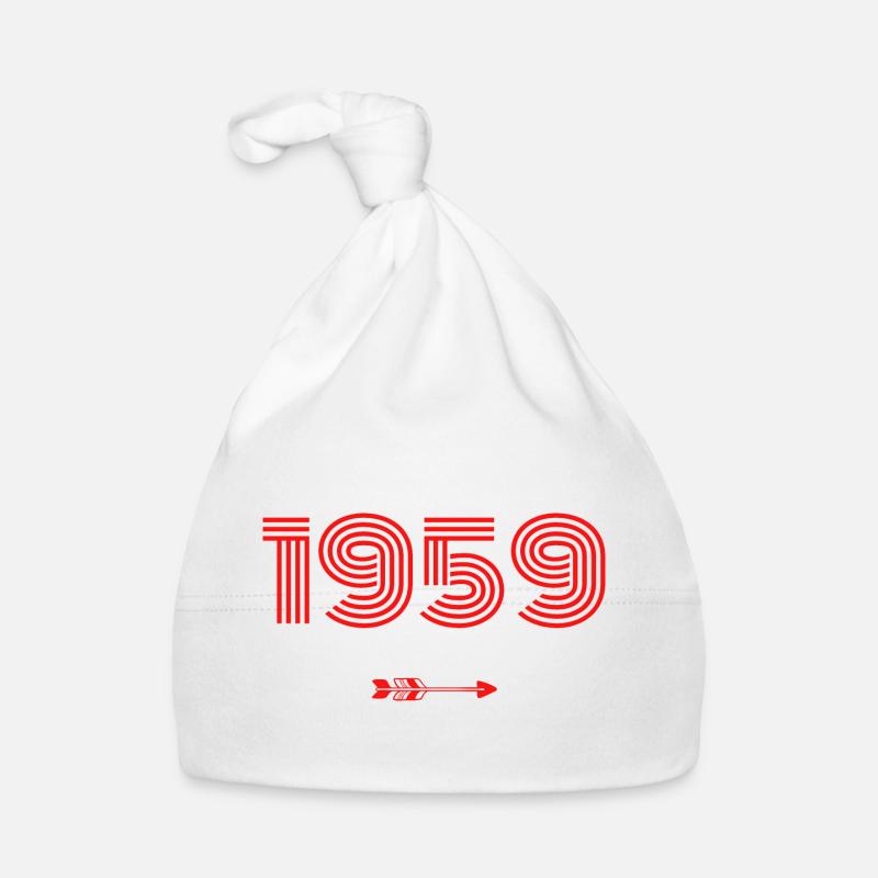 Né en 1959 - Bonnet bio Bébé - blanc