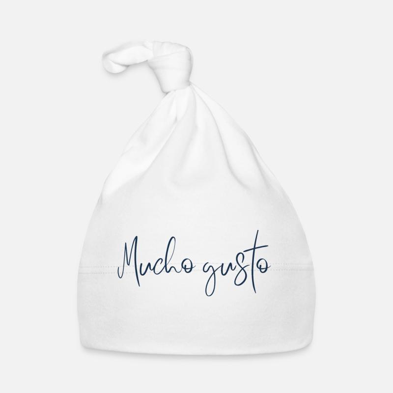 Mucho Gusto - Conception de salutation espagnole amicale Bonnet bio Bébé
