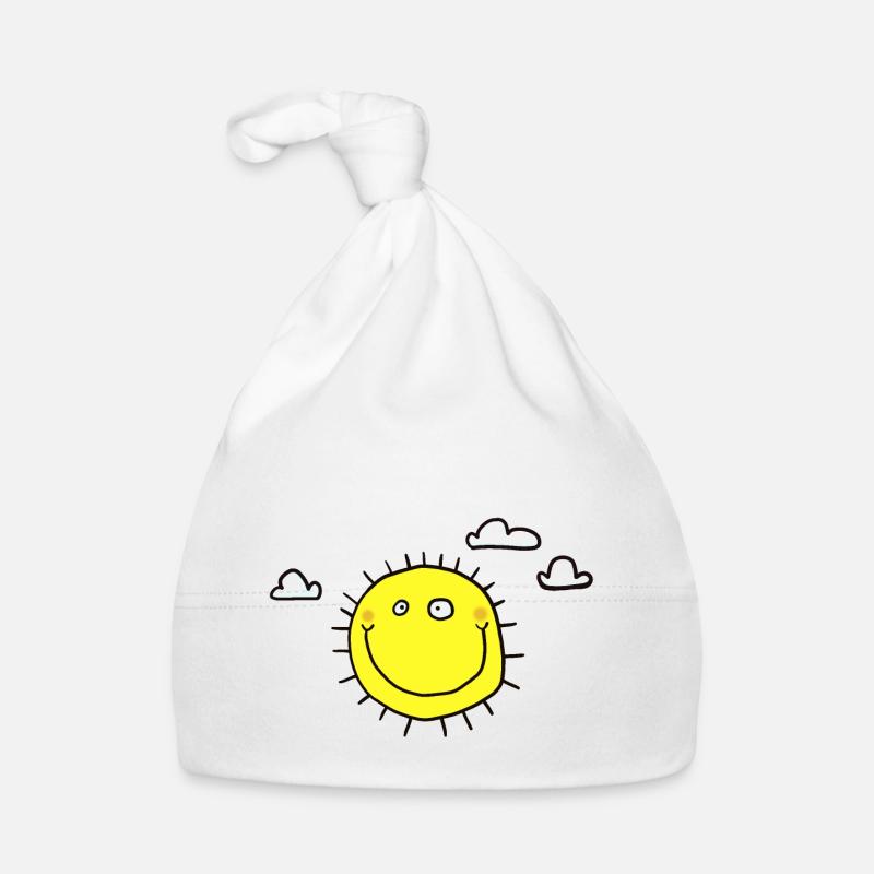 Sun with clouds Organic Baby Cap