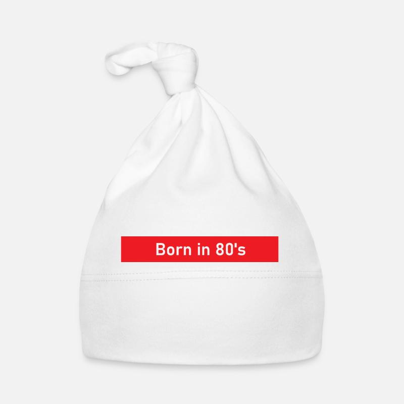 Né dans les années 80 - Bonnet bio Bébé - blanc