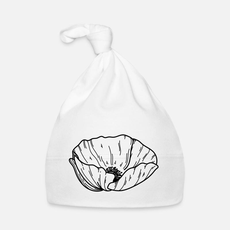 Fleur de pavot Bonnet bio Bébé
