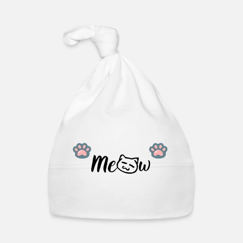 L’amour pour les chats - Bonnet bio Bébé - blanc