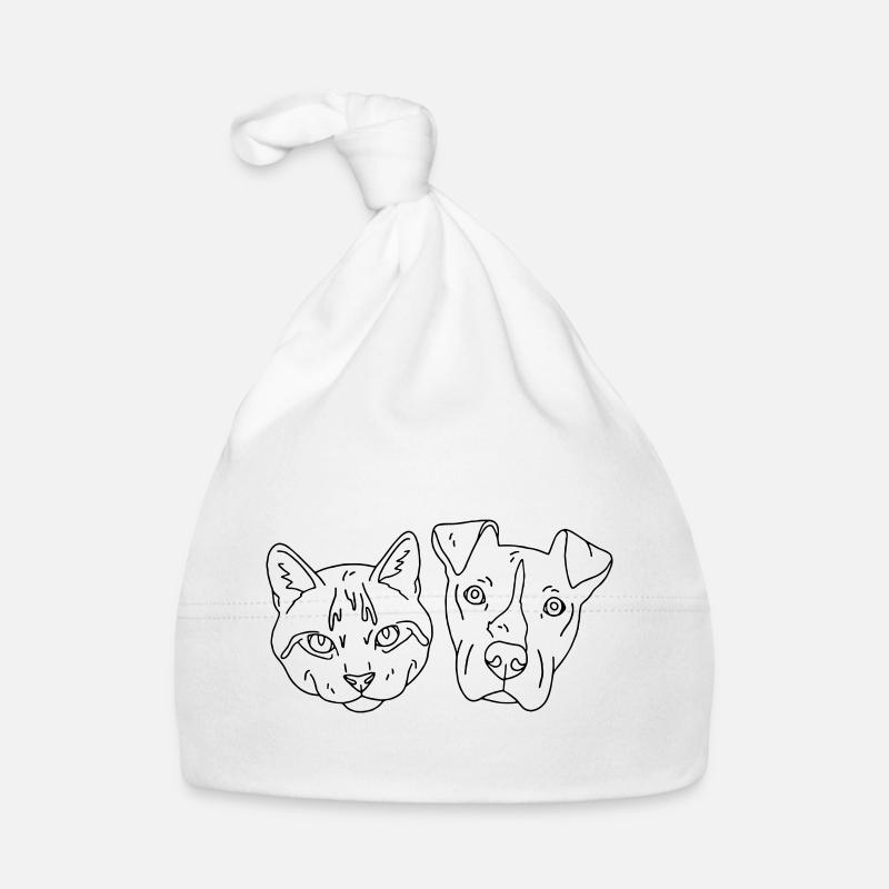 cat and dog Organic Baby Cap