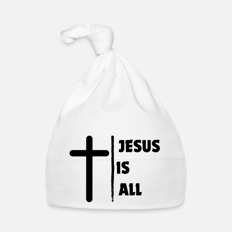 Jesus is all - Bonnet bio Bébé - blanc