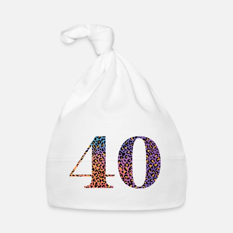 40th Anniversary Leopard Organic Baby Cap