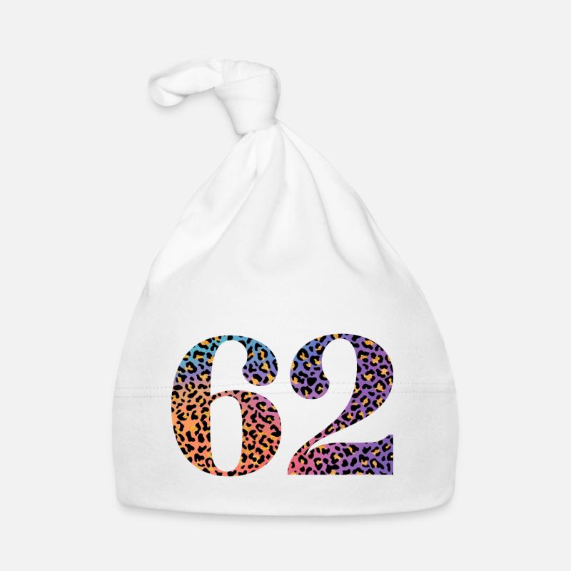 62nd Birthday Leopard Organic Baby Cap