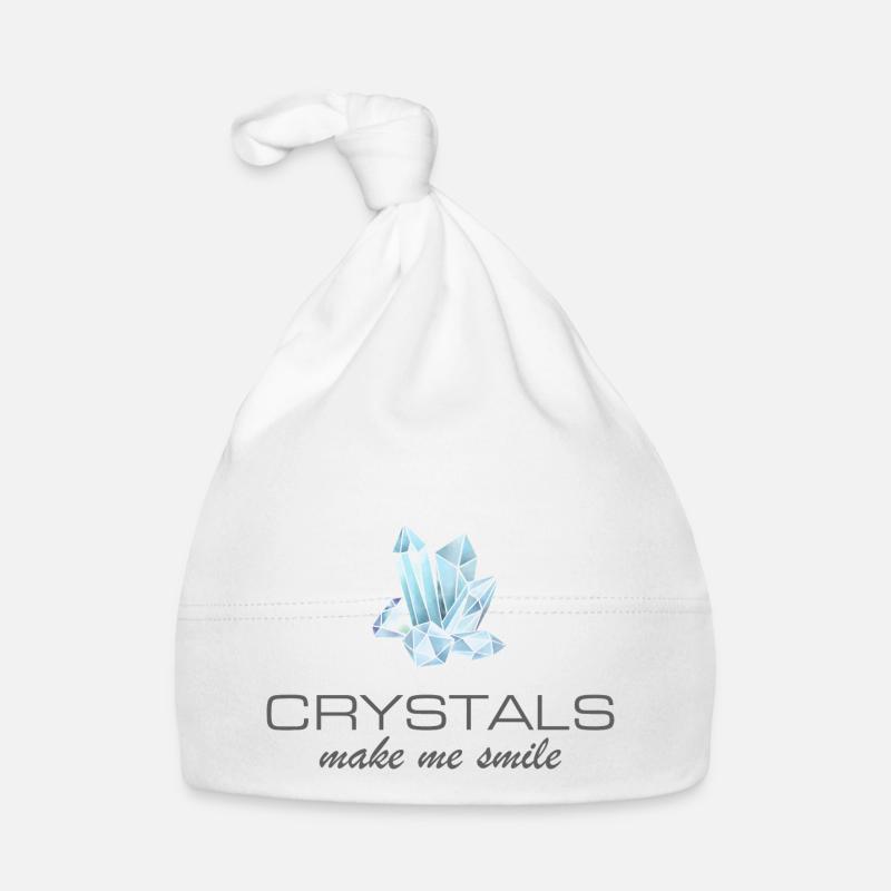 crystals make me smile Organic Baby Cap