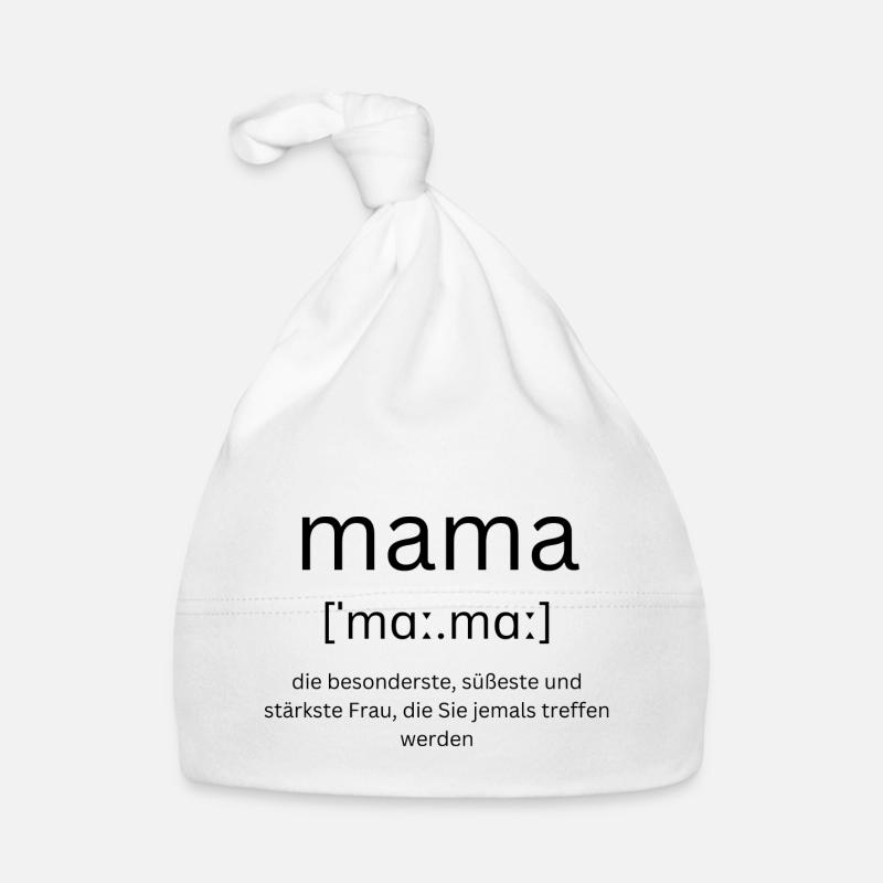 MAMA Lautschrift Baby Bio-Mütze