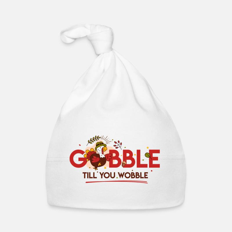 Drôle de dinde, gobble gobble jusqu’à ce que tu vacilles. Bonnet bio Bébé
