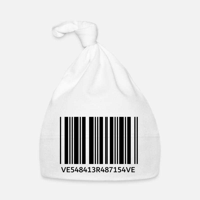 Verve Barcode - Baby Bio-Mütze - Weiß
