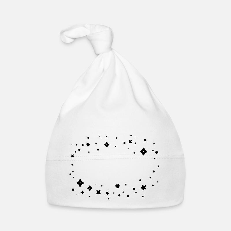 Cadre nuage scintillant - Bonnet bio Bébé - blanc