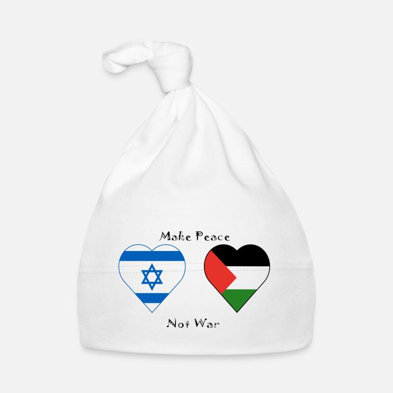 PeaceNotWarIsrlPal Baby Bio-Mütze