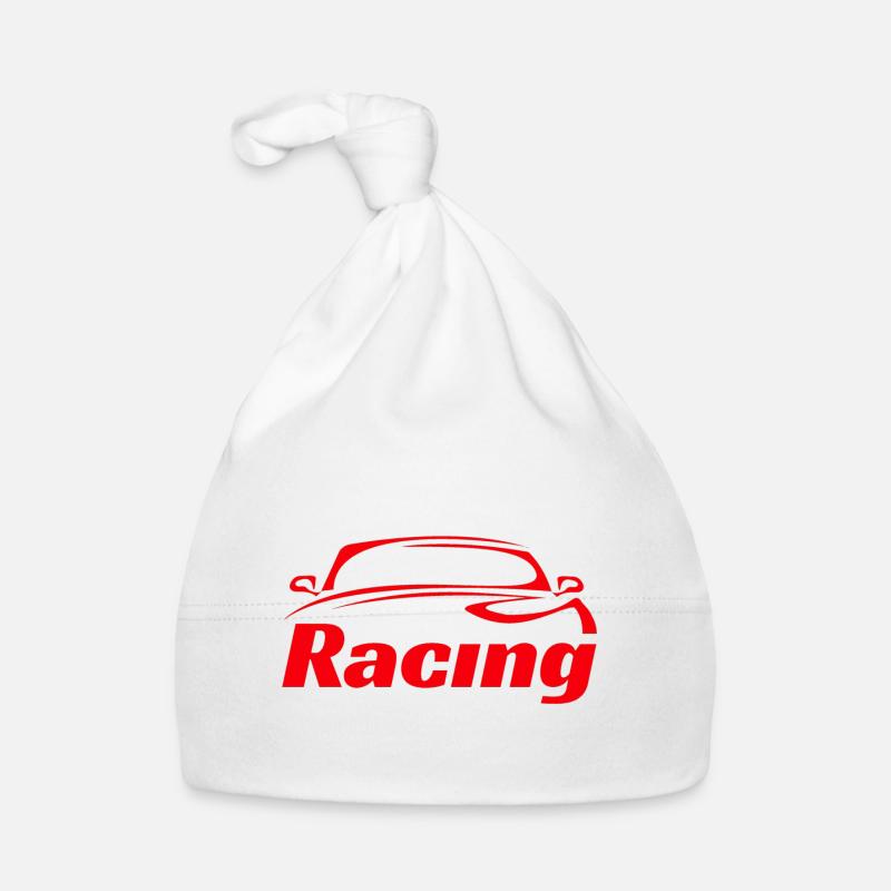 Resing ❤️ de voiture - Bonnet bio Bébé - blanc
