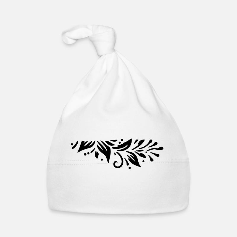 Décor de feuilles Bonnet bio Bébé