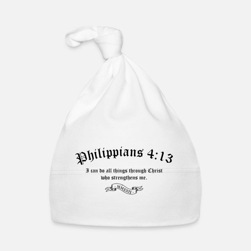 Philippians 4:13 Organic Baby Cap