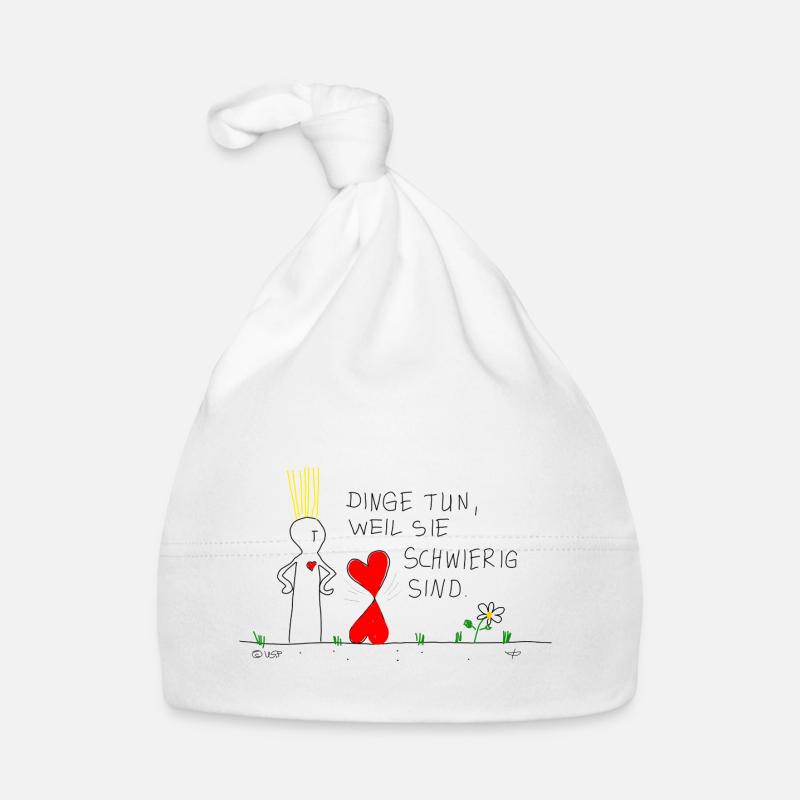 Dinge tun, weil sie schwierig sind. Baby Bio-Mütze