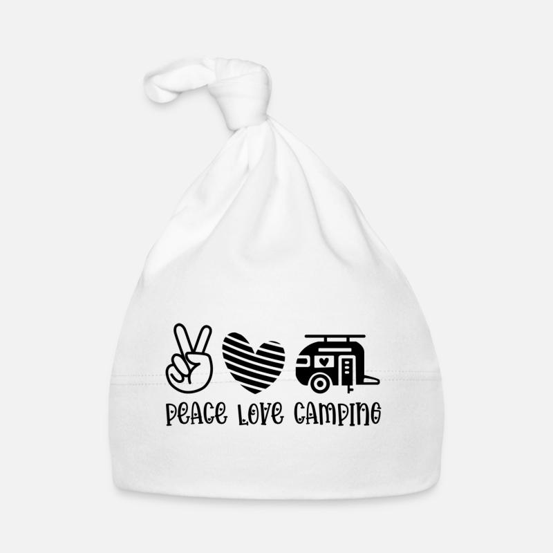 Peace Love Camping Baby Bio-Mütze