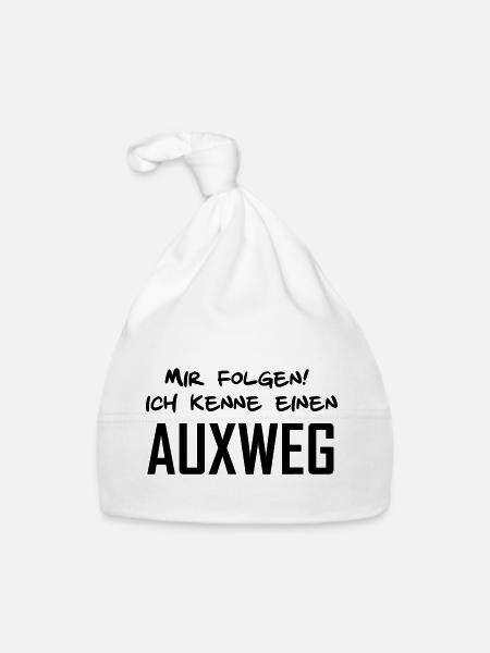 Mir folgen, ich kennen einen AUXWEG - Baby Bio-Mütze - Weiß - Vorne