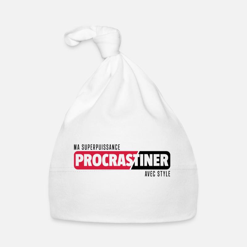 Ma superpuissance ? Procrastiner avec style Bonnet bio Bébé