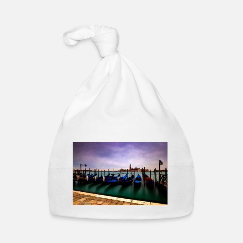 Gondolas in St. Mark's Square Organic Baby Cap