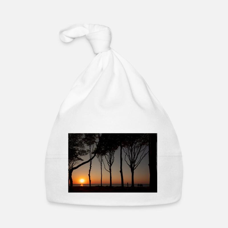 Coucher de soleil sur la mer Baltique Bonnet bio Bébé