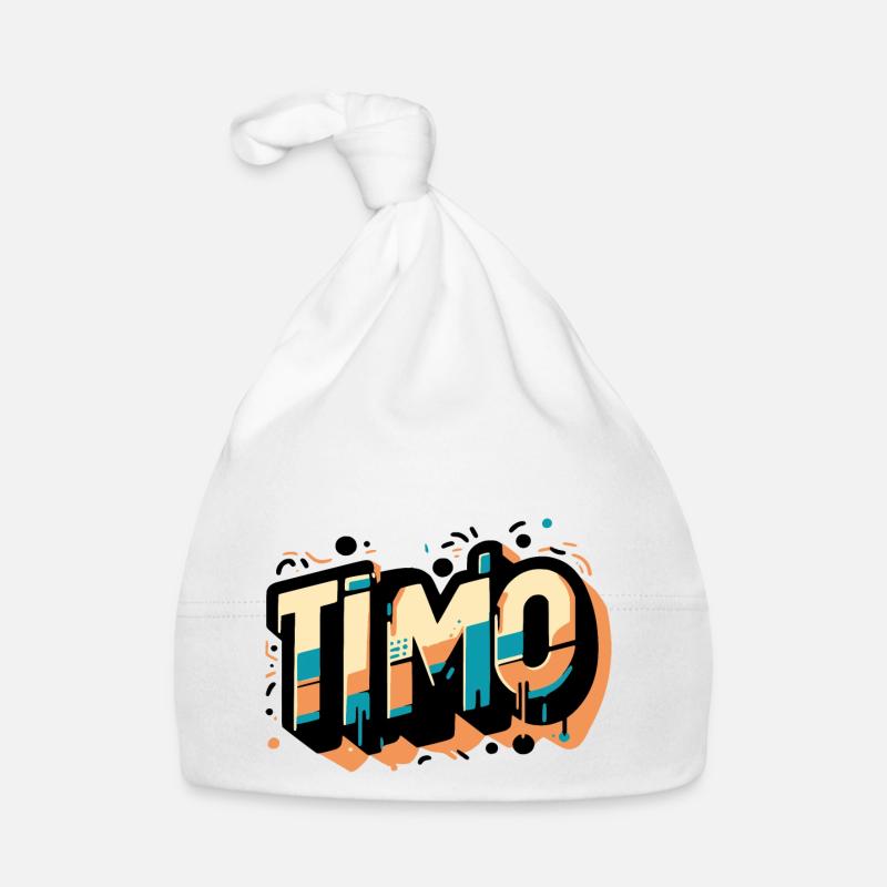 Timo Name Graffiti Organic Baby Cap