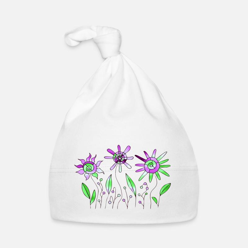 Blumen Baby Bio-Mütze