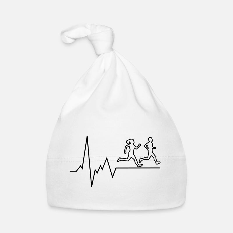 Groupe de course à pied Heartbeat - Bonnet bio Bébé - blanc