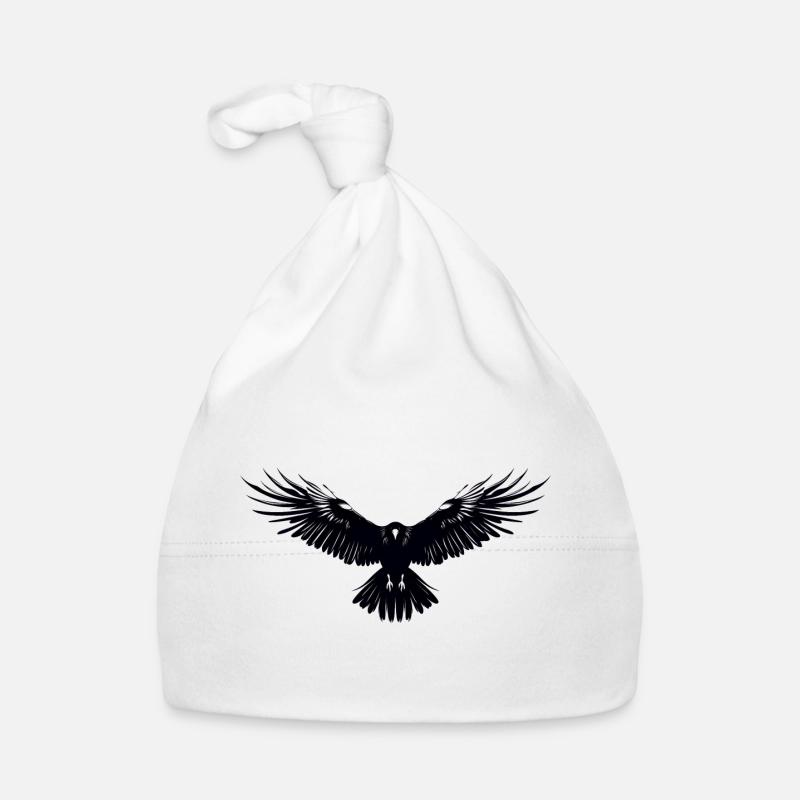 Corbeau - Bonnet bio Bébé - blanc