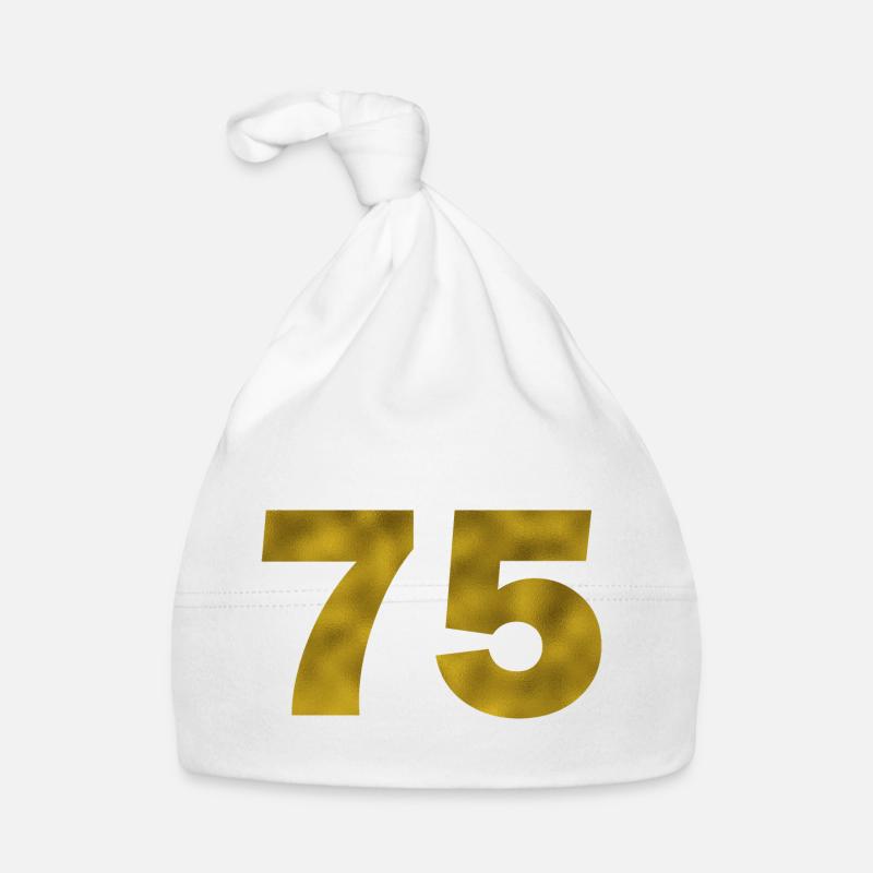 Birthday 75 years Organic Baby Cap