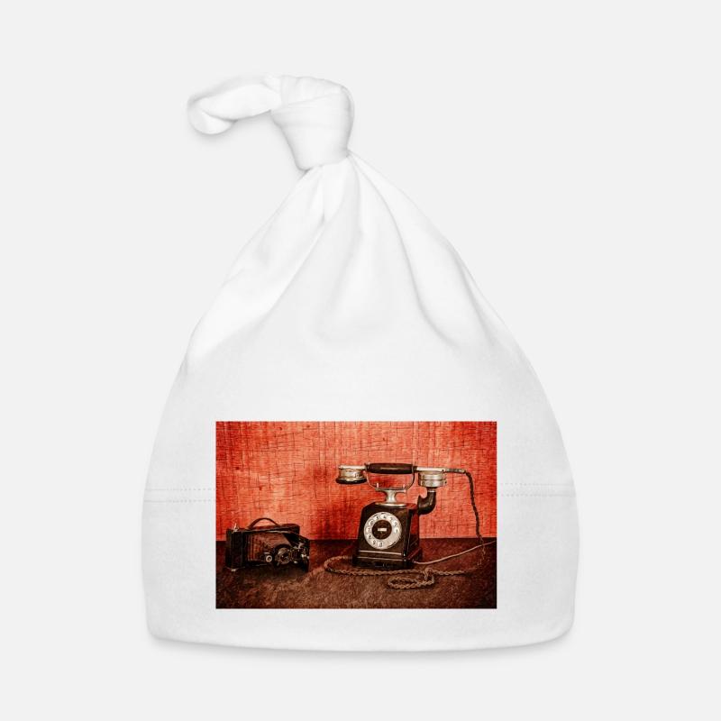 Fork phone with bellows camera Organic Baby Cap