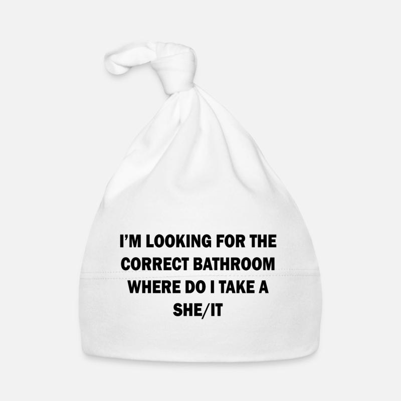 CORRECT BATHROOM TAKE A SHE/IT Baby Bio-Mütze