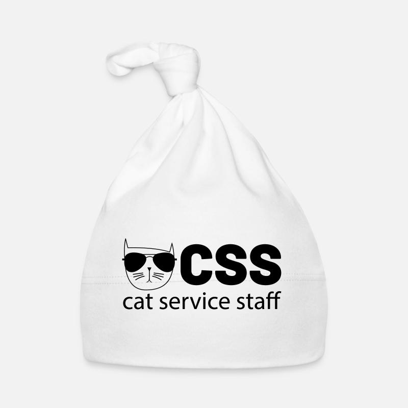 css cat service staff - Organic Baby Cap - white