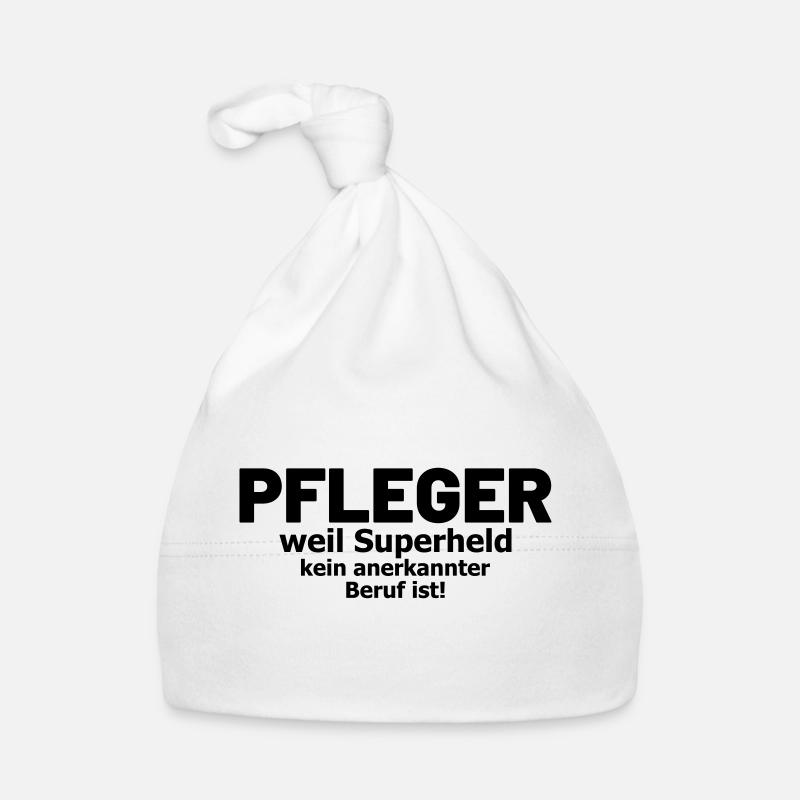 Pfleger Spruch Superheld Baby Bio-Mütze