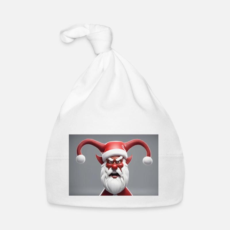 Wütender Weihnachtsmann Baby Bio-Mütze