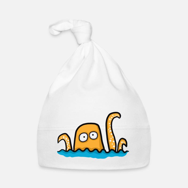 funny giant octopus Organic Baby Cap