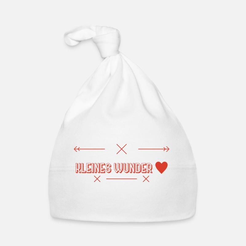 Babysprüche Geschenkidee - Baby Bio-Mütze - Weiß