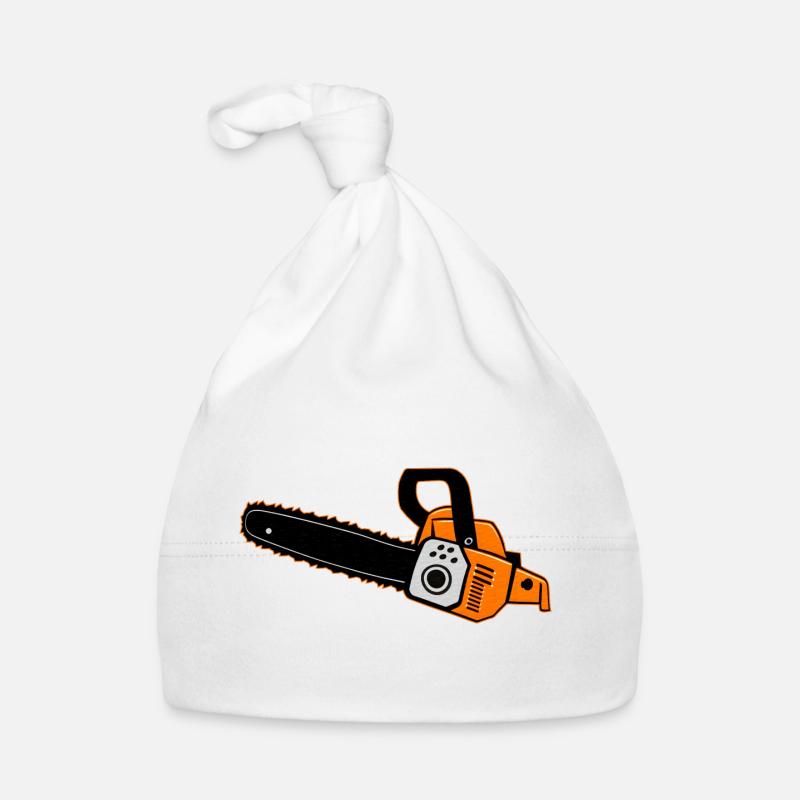 Chainsaw ORANGE Organic Baby Cap