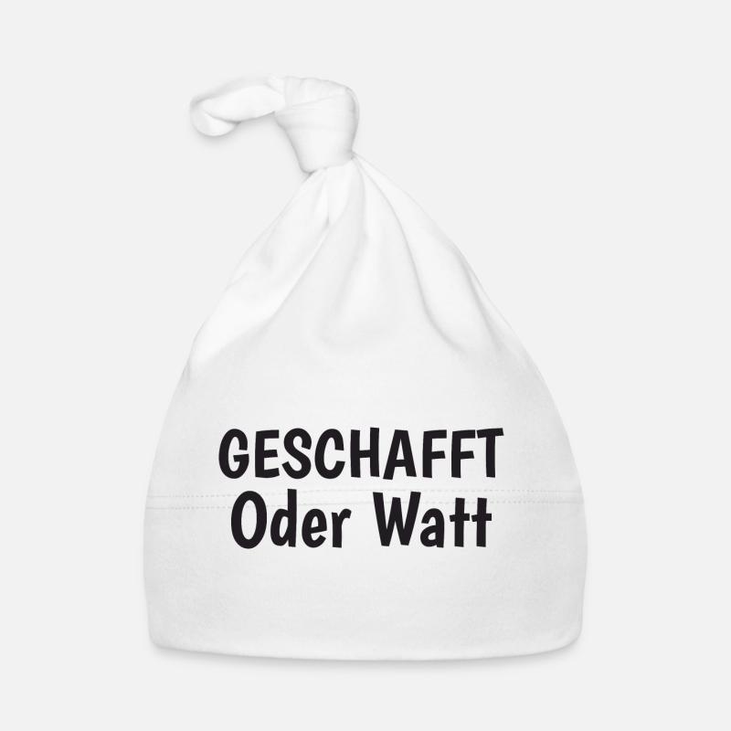 Motivation Oder Watt - Baby Bio-Mütze - Weiß