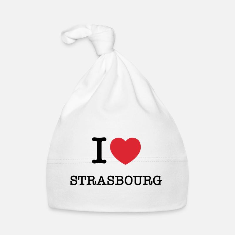 J’aime Strasbourg | Strasbourg - Bonnet bio Bébé - blanc