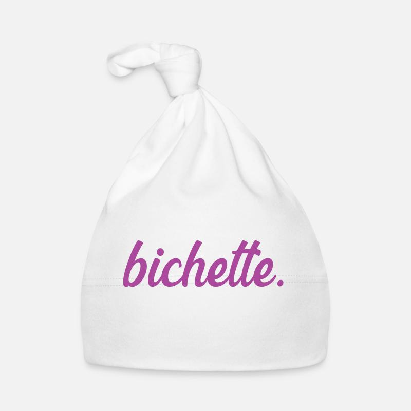 Bichette - Copine - Meilleure Amie - Bonnet bio Bébé - blanc