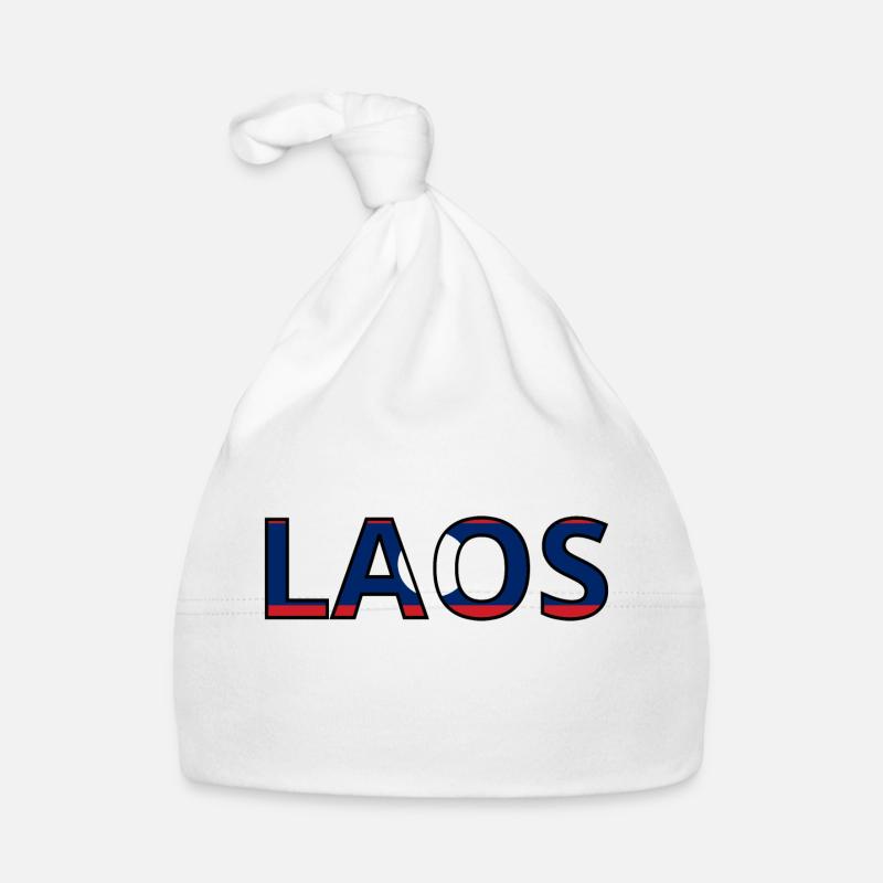 Drapeau Laos Bonnet bio Bébé
