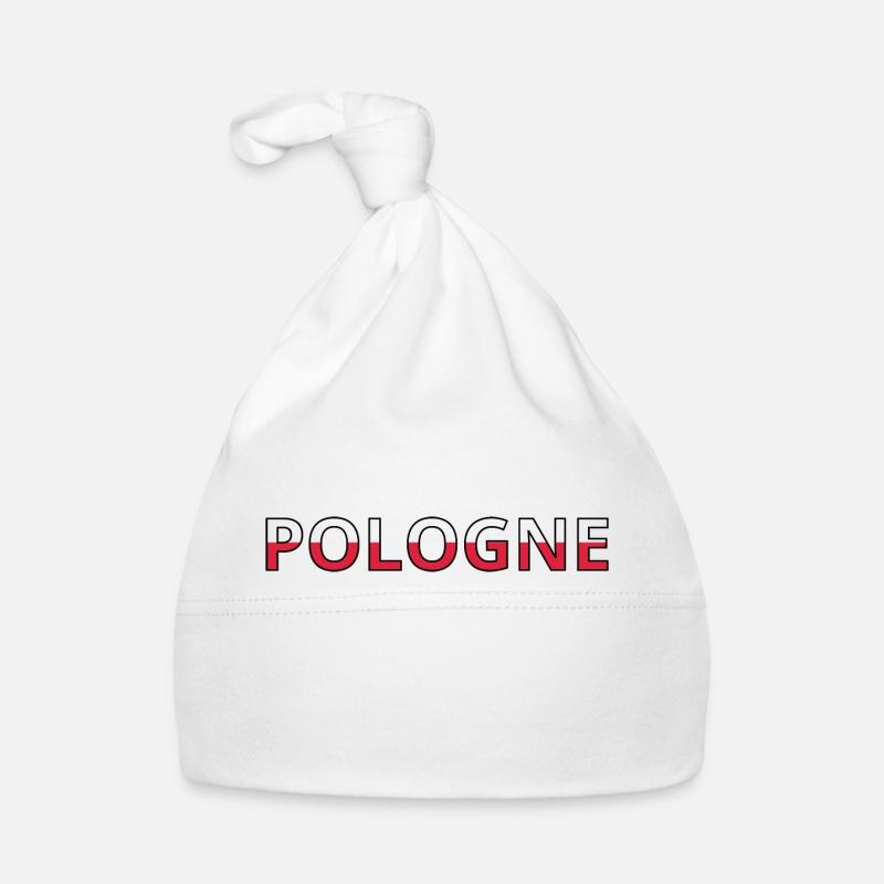 Drapeau Pologne Bonnet bio Bébé