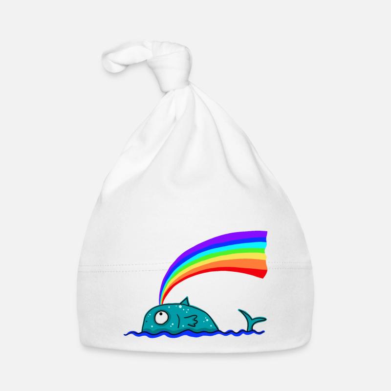 Regenbogen Wal Baby Bio-Mütze