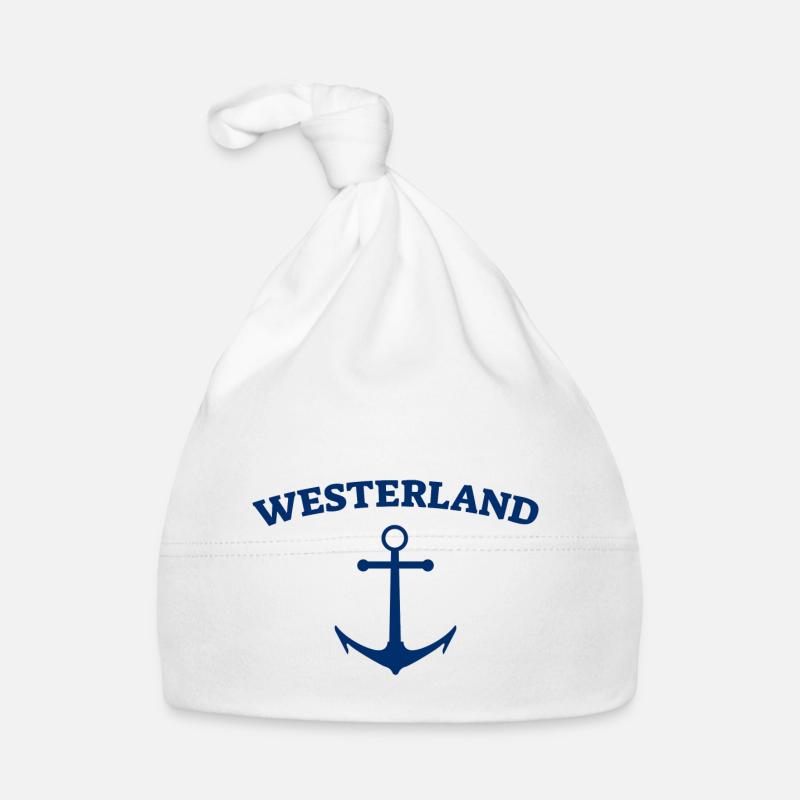 Westerland - Sylt - Nordsee - Anker - Möwe - Insel Baby Bio-Mütze