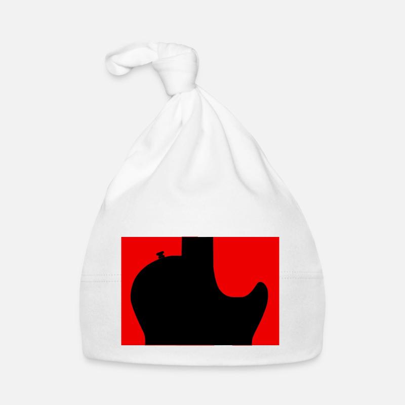 Silhouette de guitare rock noir Bonnet bio Bébé