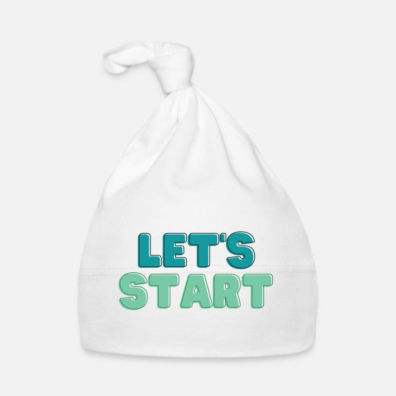Let's start - Baby Bio-Mütze - Weiß