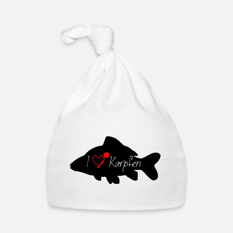 I love CARP black Organic Baby Cap